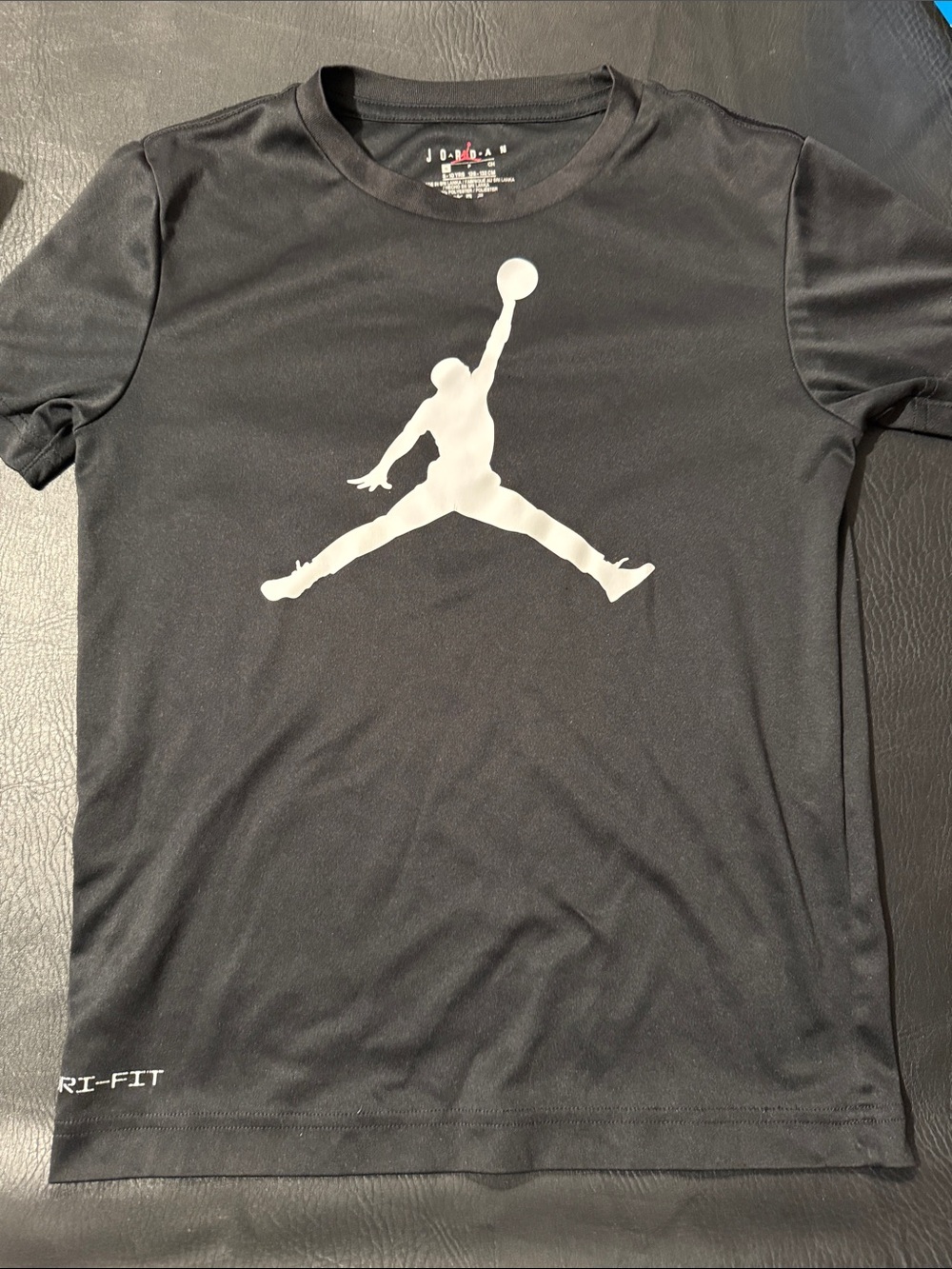Jordan Black Tee with White Jumpman Logo